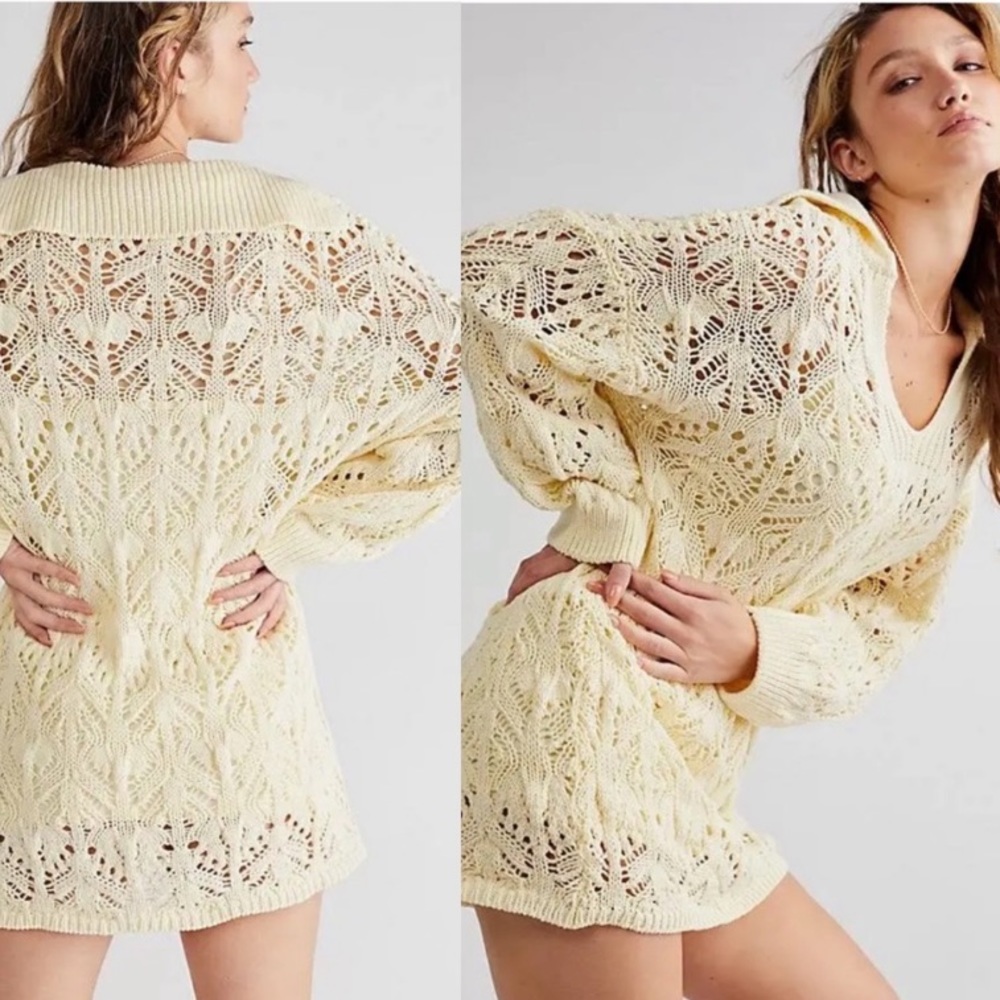 Free People Elton Mini Dress Cream